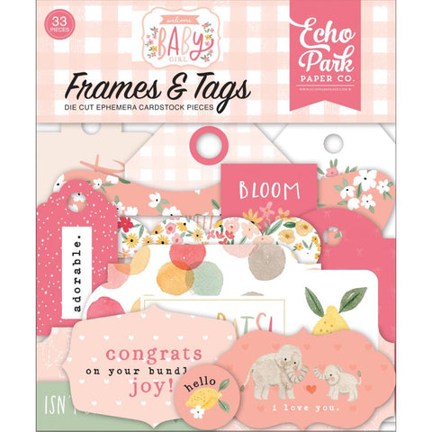 Echo Park Ephemera  Frames & Tags [Collection] - Welcome Baby Girl