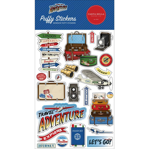 Carta Bella Puffy Stickers [Collections] - Our Travel Adventures