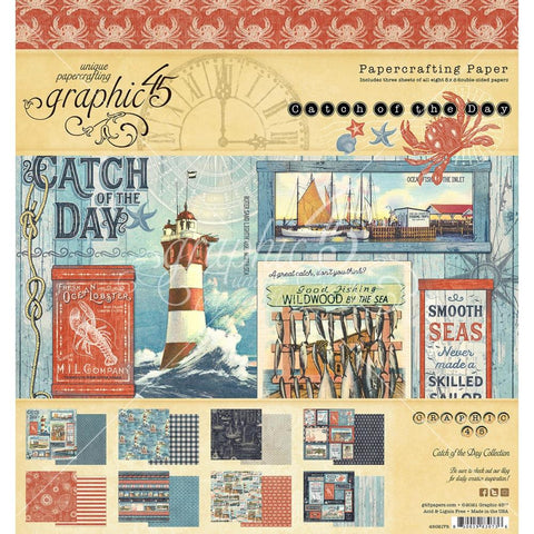 Graphic 45 8x8 Paper Collection [Collection] - Catch Of The Day