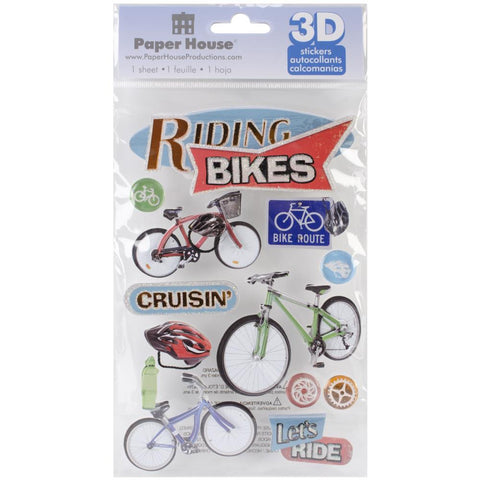 Paper House 3D Stickers - Riding Bikes