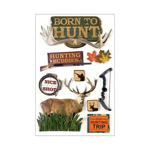 Paper House 3D Stickers - Born To Hunt