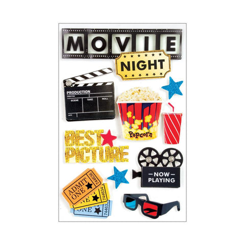 Paper House 3D Stickers - Movie Night