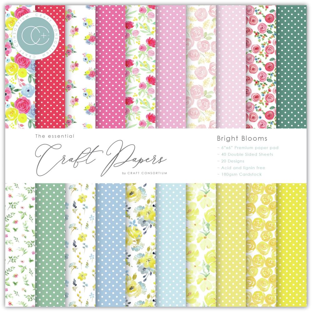 Craft Consortium 6x6 Paper Pad - Bright Blooms