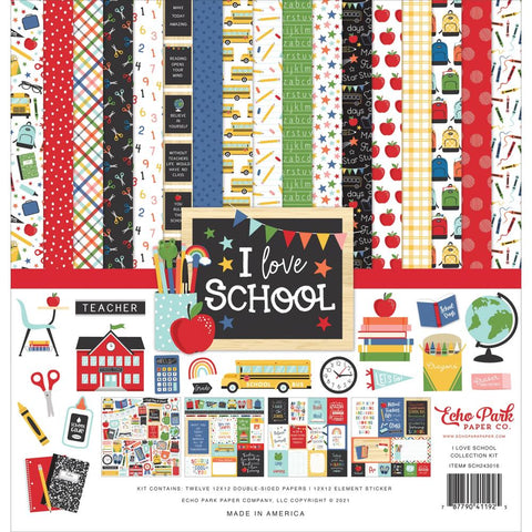 Echo Park 12x12 Paper  [Collection] - I Love School