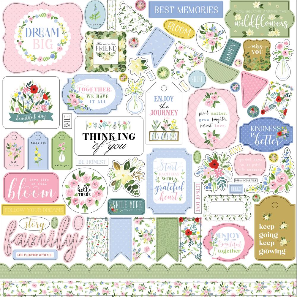 Carta Bella 12x12  Stickers  [Collection] - Flora #4