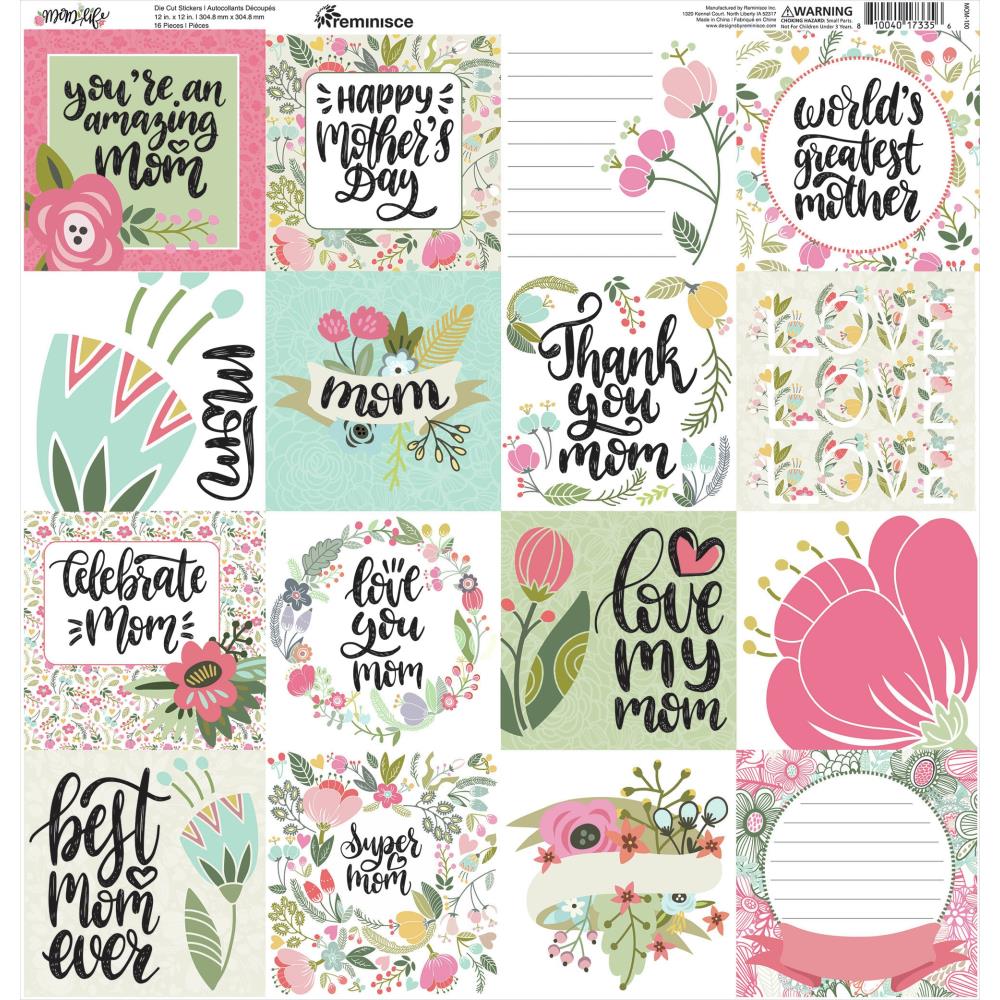 Reminisce 12x12 Cardstock Stickers [Collection] - Mom Life