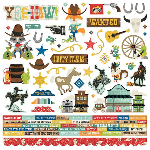 Simple Stories 12x12  Cardstock Combo Stickers  [Collection] - Howdy