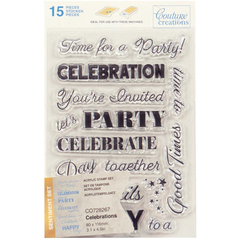 Couture Creations Clear Stamps  - Celebration