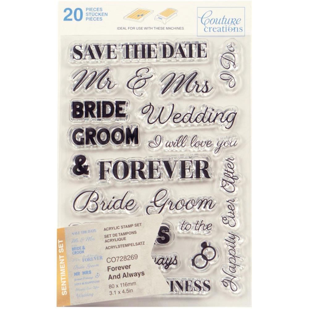 Couture Creations Clear Stamps  - Forever and Always