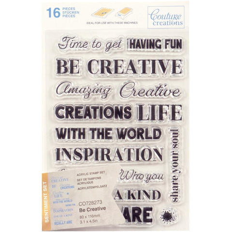 Couture Creations Clear Stamps  - Be Creative