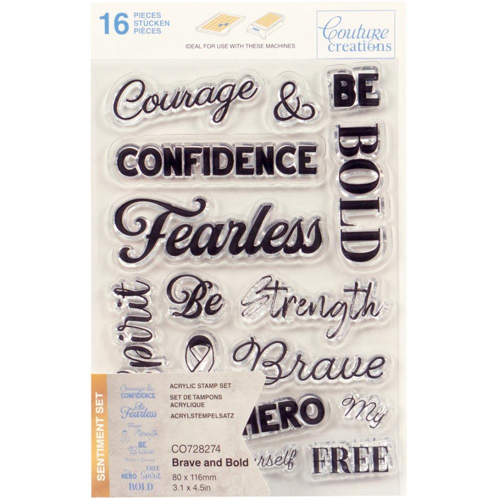 Couture Creations Clear Stamps  - Brave and Bold