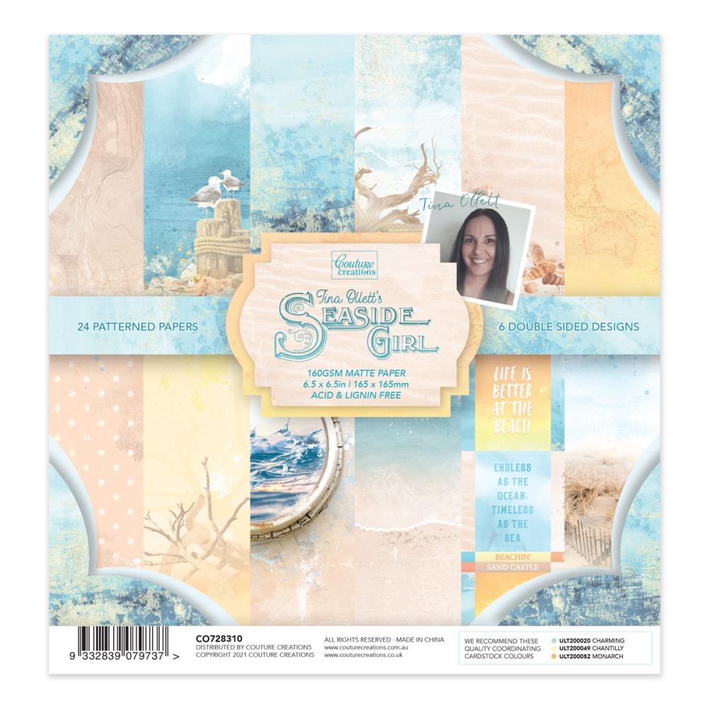 Couture Creations 6.5 x 6.5 Paper Pad - Seaside Girl