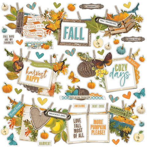 Simple Stories 12x12  Stickers [Collection] - Simple Vintage Country Harvest Banner Stickers