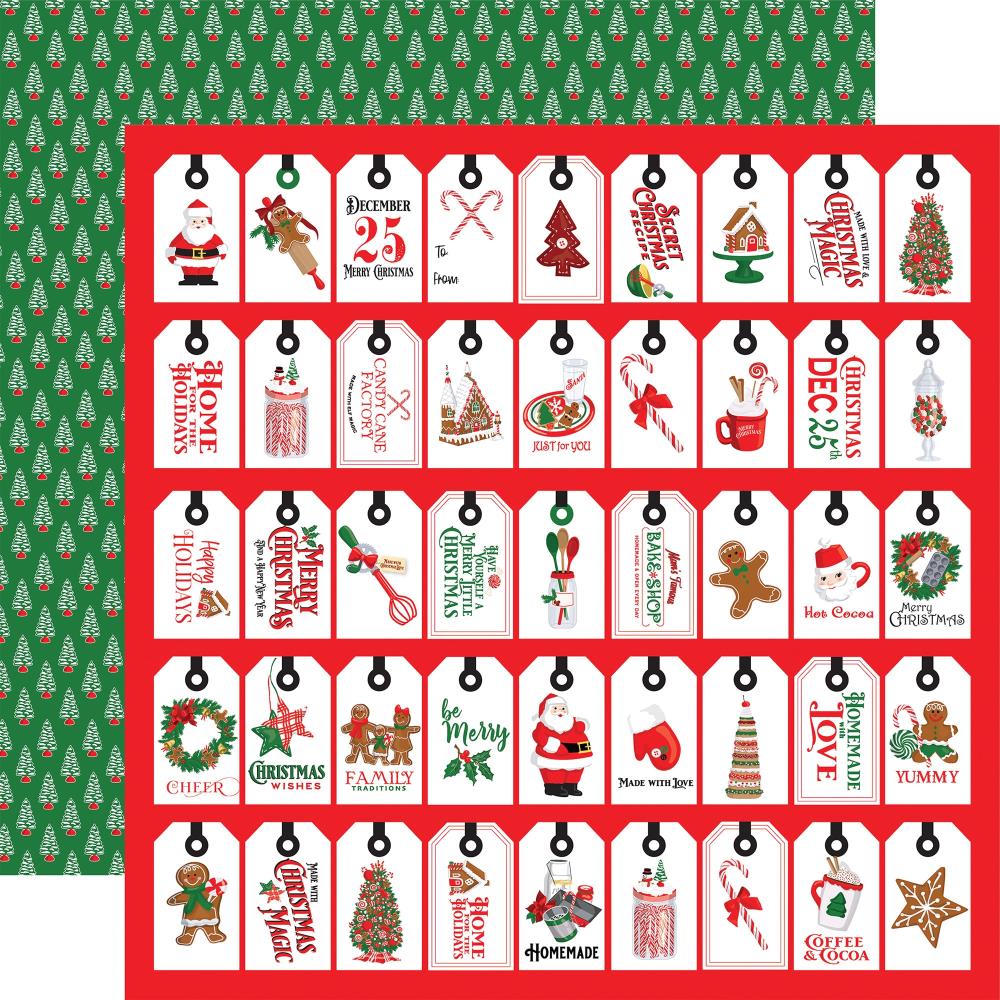 Carta Bella 12x12 Paper  [Collection] - Christmas Cheer - Just For You Tags