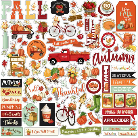 Carta Bella 12x12  Stickers  [Collection] - Welcome Autumn