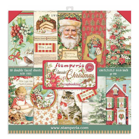 Stamperia 6x6 Paper [Collection] - Classic Christmas