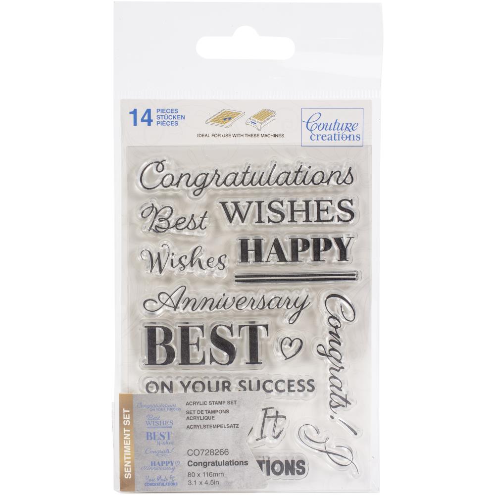 Couture Creations Clear Stamps  - Congratulations