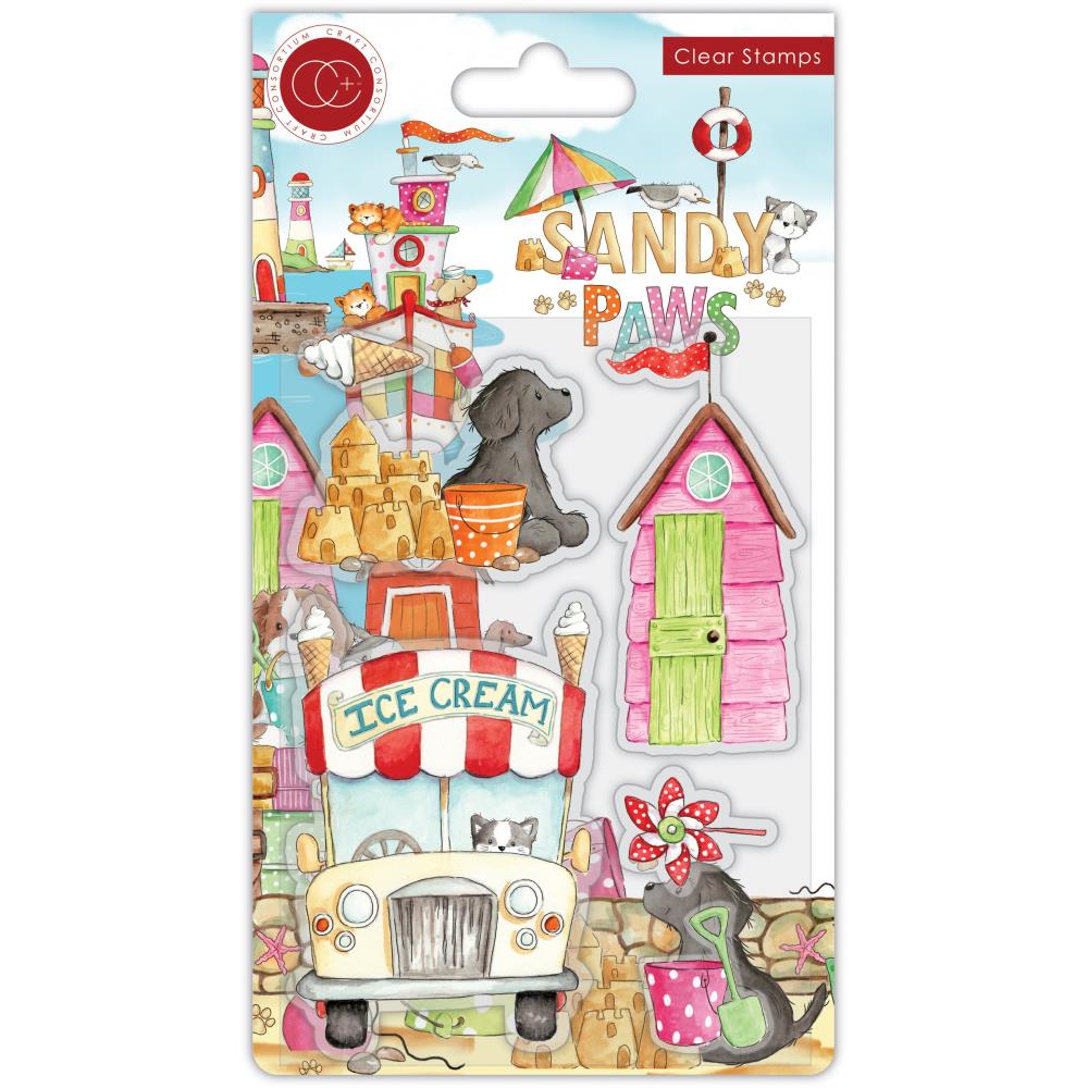 Consortium Clear Stamps - Sandy Paws - Ice Cream