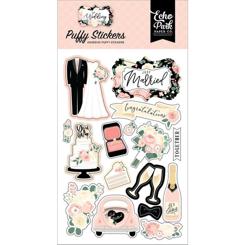 Echo Park Puffy Stickers [Collection] - Wedding