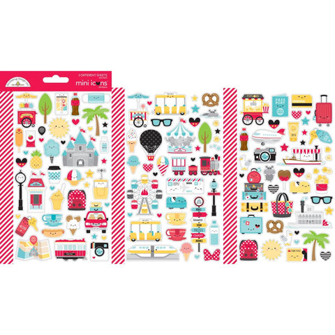 Doodlebug Design Mini  Icon  Cardstock  Stickers -Fun At The Park