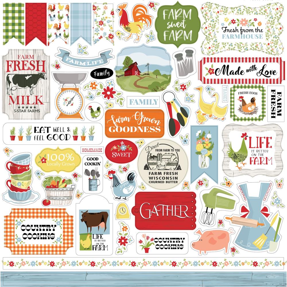 Carta Bella 12x12  Stickers  [Collection] - Farmhouse Living