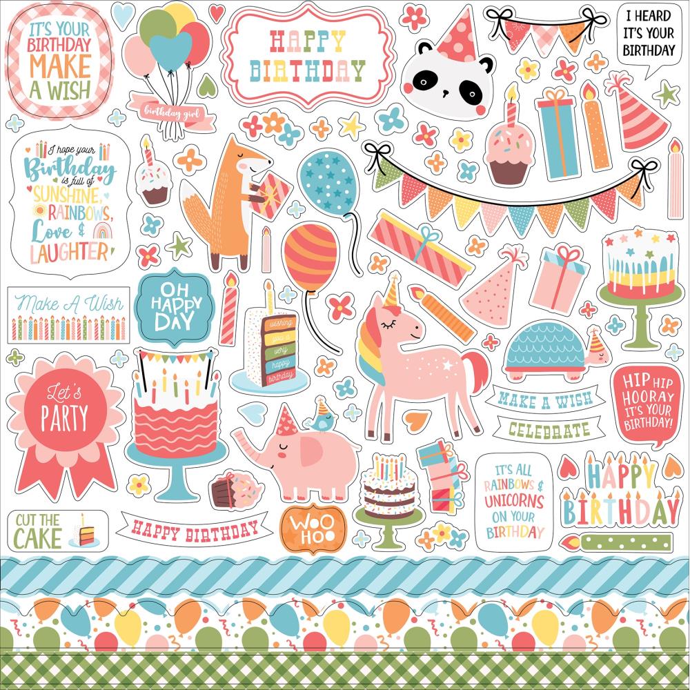 Echo Park 12x12  Stickers  [Collection] -  Birthday Girl
