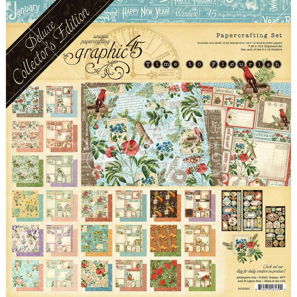 Graphic 45 12x12 Paper Deluxe Collectors Edition [Collection] - Time To Flourish