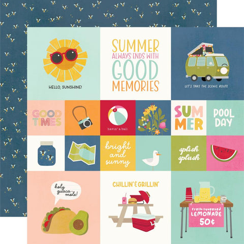 Simple Stories 12x12 [Collection ] - Summer Lovin' - 2x2 / 4x4 Elements