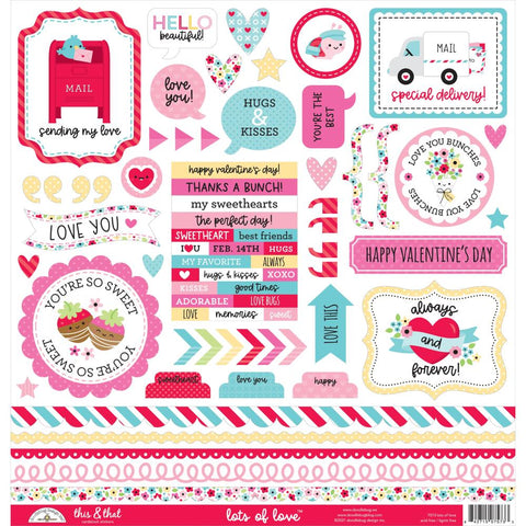 Doodlebug Design  12x12 Stickers [Collections] - this & that - Lots Of Love
