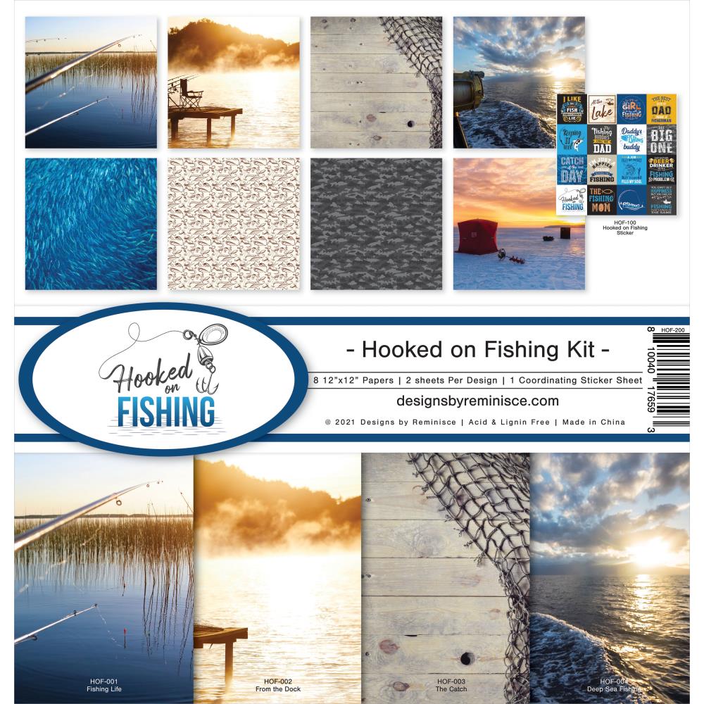 Reminisce 12x12  Paper  [Collection] - Hooked On Fishing