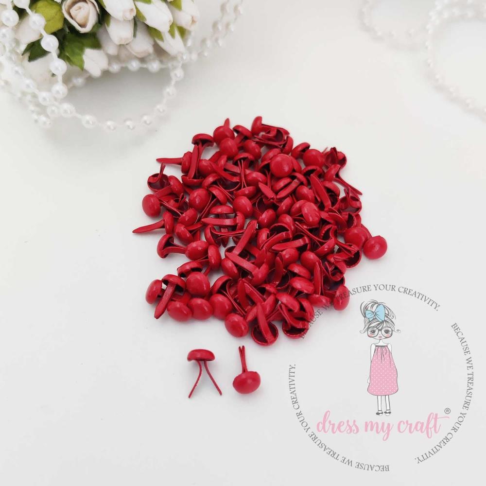 Dress My Craft 10 MM brads - Crimson Red