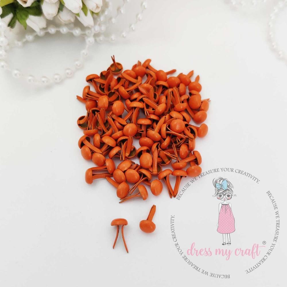 Dress My Craft 10 MM brads - Bright Orange