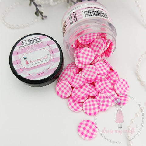 Dress My Craft Shaker Elements - Checkered Buttons