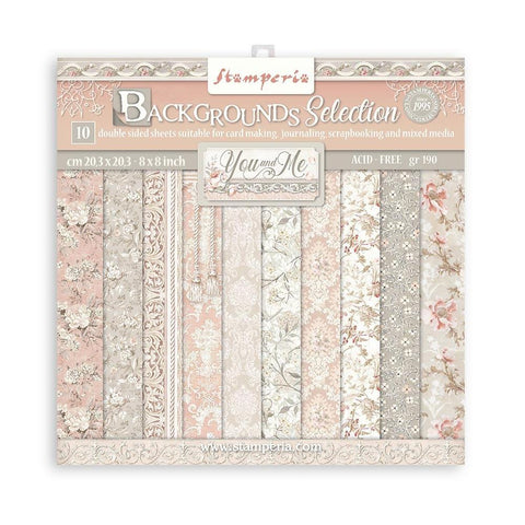 Stamperia 8x8 Paper [Collection] - You and Me Background Selections