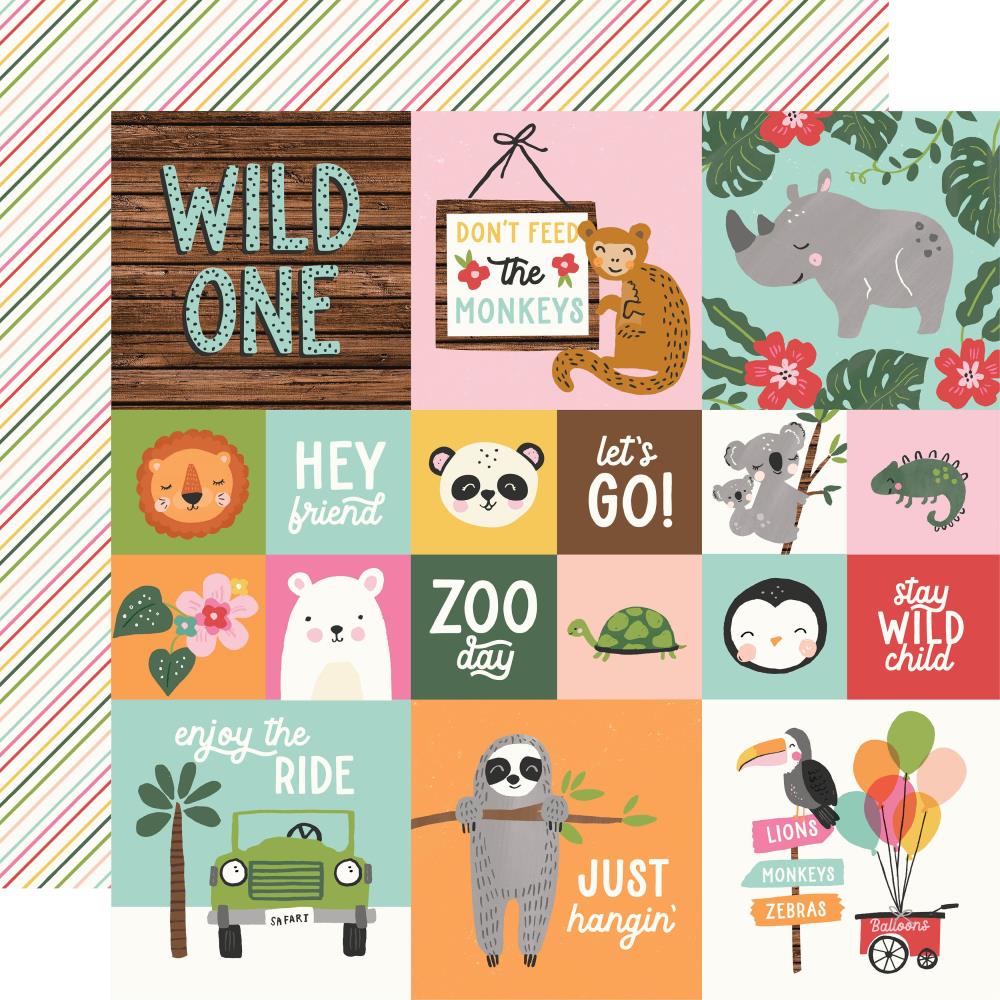 Simple Stories 12x12 [Collection ] - Into The Wild - 2x2 , 4x4 Elements