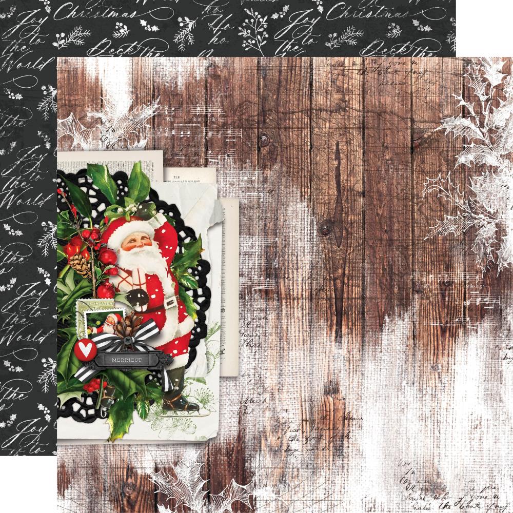 Simple Stories 12x12 [Collection ] - Simple Vintage Christmas Lodge - Jolly St. Nick