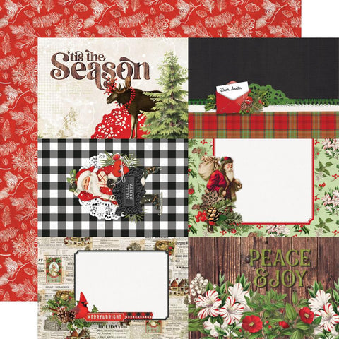 Simple Stories 12x12 [Collection ] - Simple Vintage Christmas Lodge - 4x6 Elements