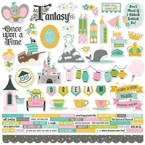 Simple Stories 12x12 Cardstock Stickers [Collection] - Say Cheese Fantasy At The Park