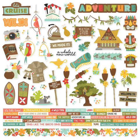 Simple Stories 12x12 Cardstock Stickers [Collection] - Say Cheese Adventure At The Park