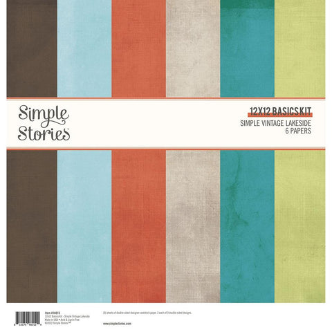 Simple Stories  12x12 Paper [Collection] - Simple Vintage Lakeside - Basics Kit