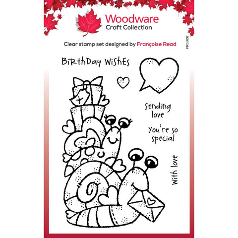 Woodware Stamps - Birthday Snails