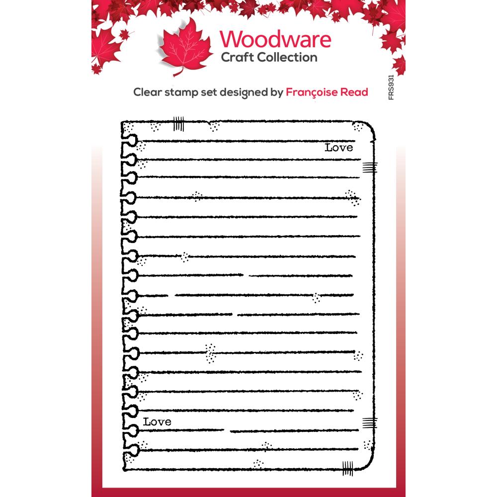 Woodware Stamps - Scrapbook Note Book Page