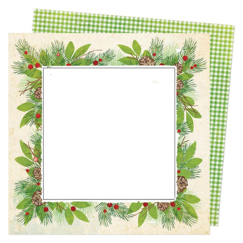 American Crafts [Vicki Boutin] 12x12 Papers - Evergreen & Holly - Evergreen