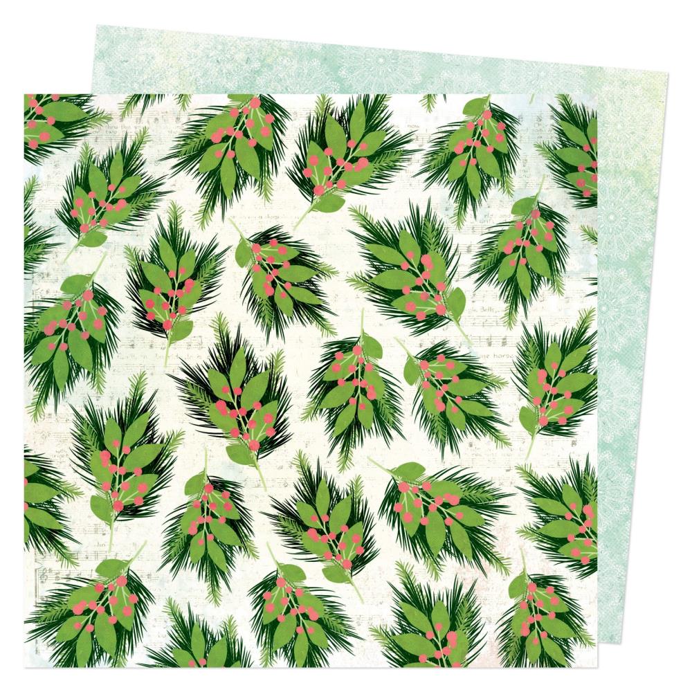 American Crafts [Vicki Boutin] 12x12 Papers - Evergreen & Holly - Boughs Of Holly