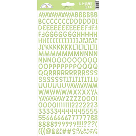 Doodlebug Design  Alphabet Soup Puffy Stickers 6" x 13" - Limeade