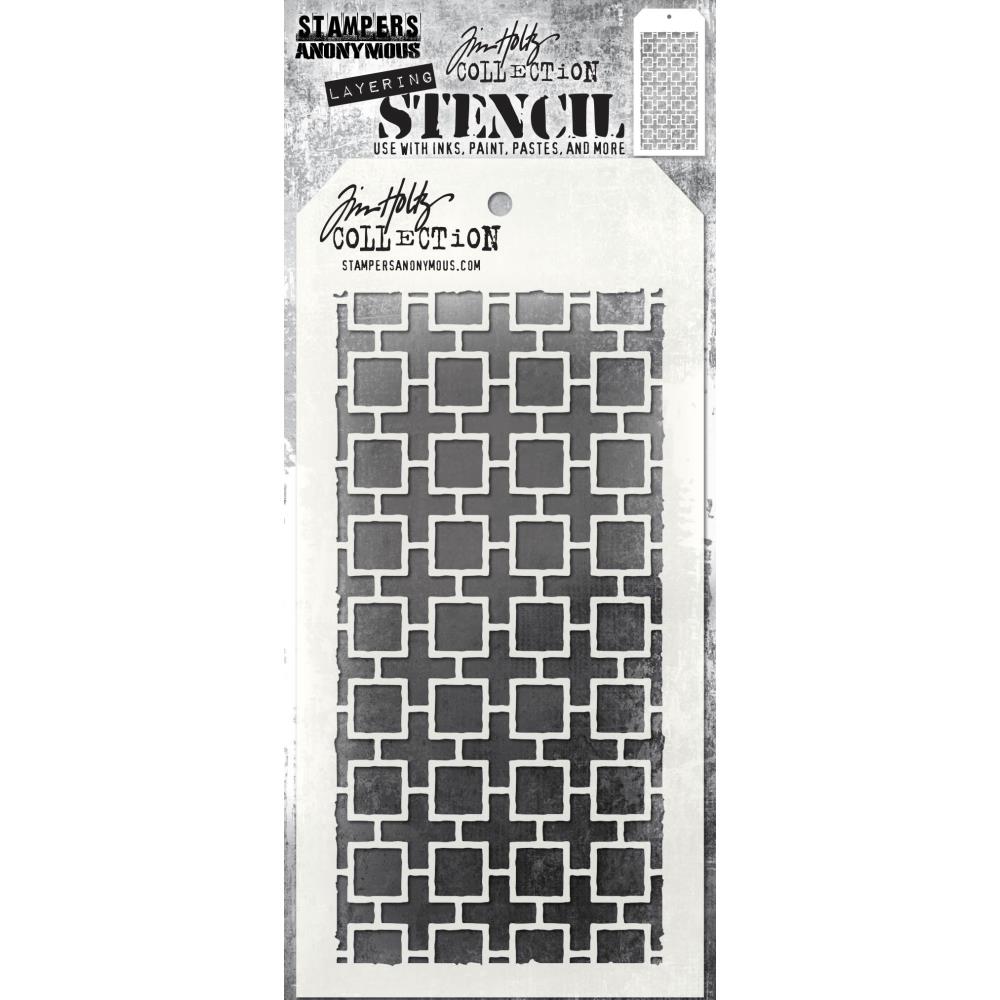 Tim Holtz Layering Stencil - Linked Squares