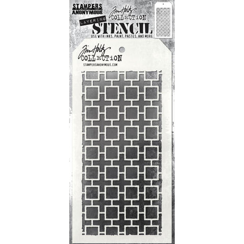 Tim Holtz Layering Stencil - Linked Squares