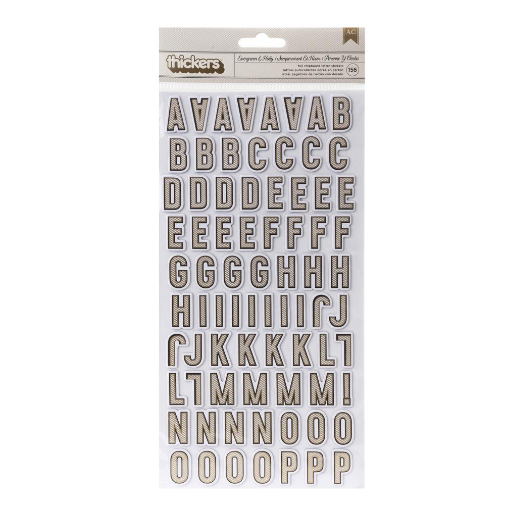 AC Vicki Boutin Evergreen & Holly Chipboard  Letter / Chipboard Thickers