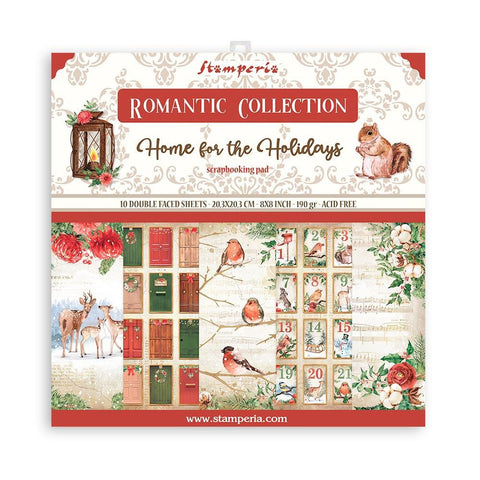 Stamperia 8x8 Paper [Collection] - Romantic Collection - Home For The Holidays