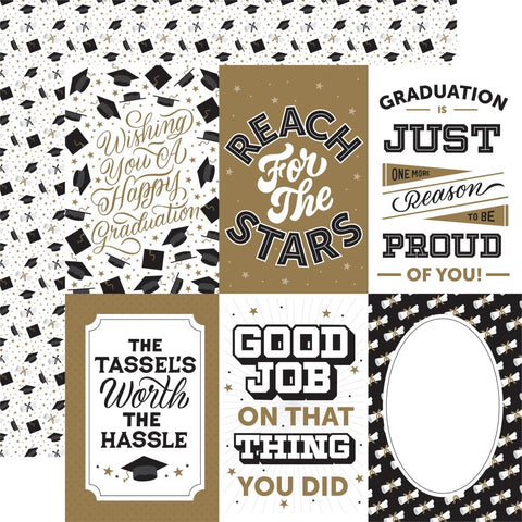 Echo Park 12x12 Paper - [Collection] - Graduation 4x6 Journaling Cards